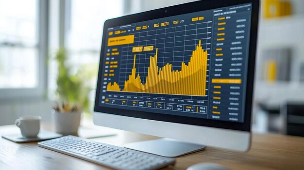 A sample finance dashboard with KPI tiles and trend charts