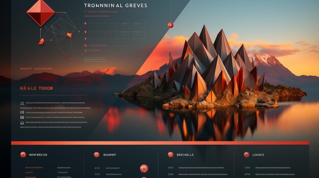 Screenshot of a finished website with navigation, hero section and content