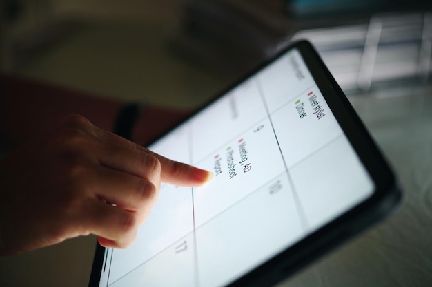 An app view showing a table of contents, search field, and open section